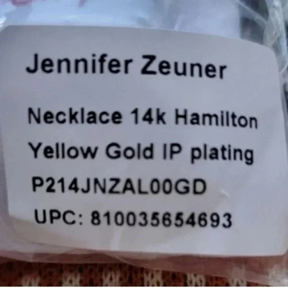 Jennifer Zeuner Gold Herringbone Necklace 16” | Dainty | NWT - Picture 15 of 15